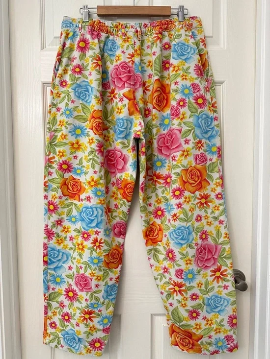Big Bud Press Trousers Vintage Wallpaper Floral Print Pants Women’s Size XL - Picture 6 of 11